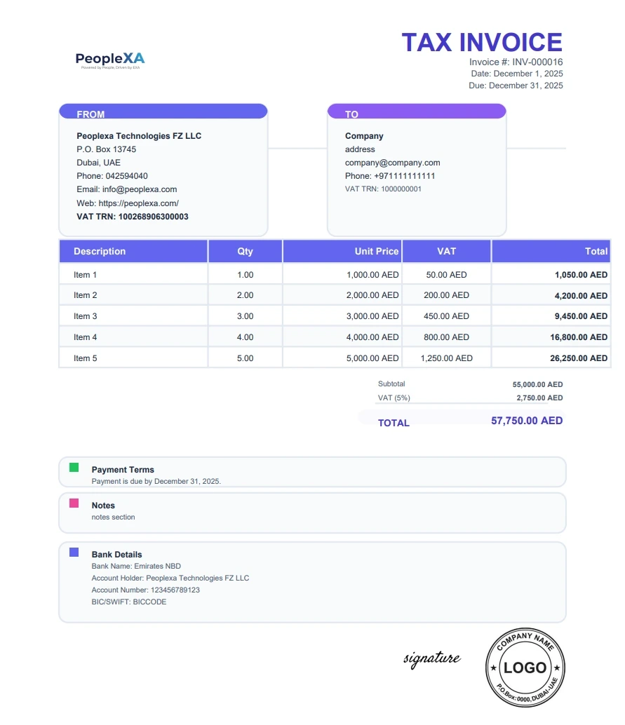 Invoice Template 1
