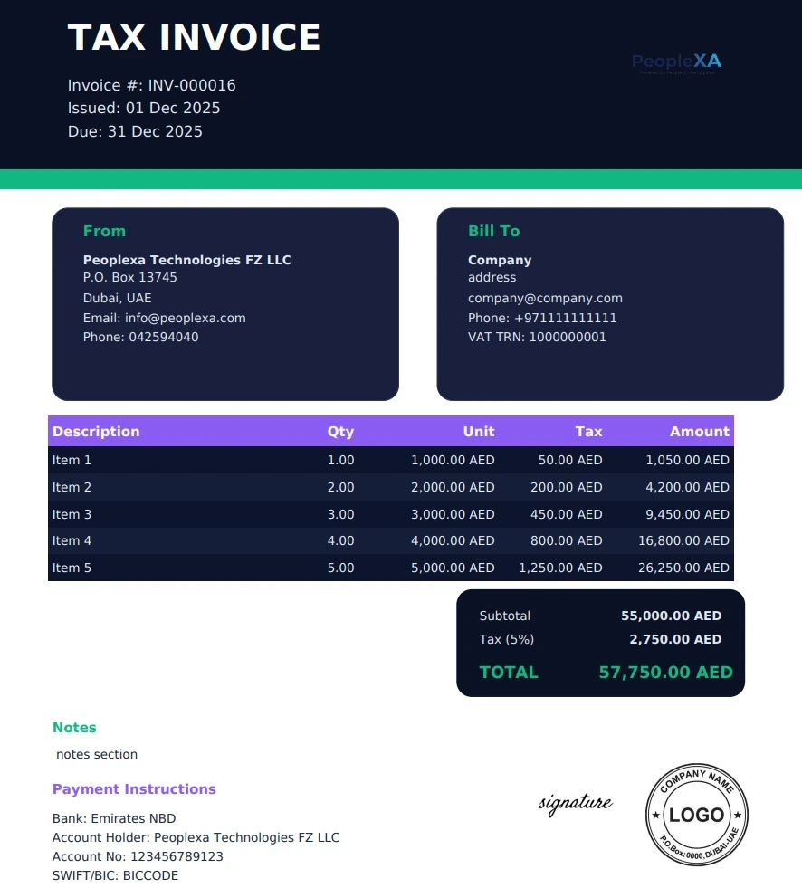 Invoice Template 5